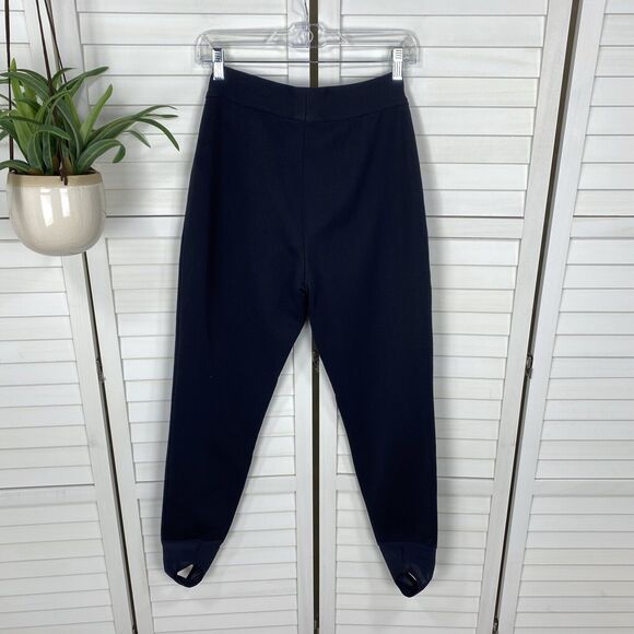 Vintage Edelweiss Wool Blend Ski Snow Pants Black Stirrup Stretch Womens Size 10 - Picture 4 of 9